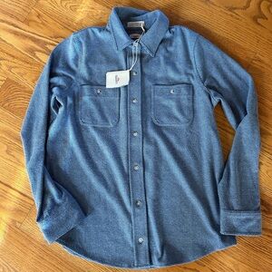 Faherty Legend Sweater Shirt - Women's - Glacier Blue Twill NWT